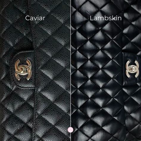 chanel classic medium calfskin vs caviar